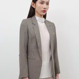 KHLOE KHAKI GREY BLAZER