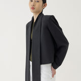🌳 LINEN SCARF IN BLACK