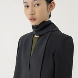 🌳 LINEN SCARF IN BLACK