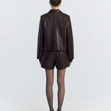 PATTERN BROWN LEATHER OUTER