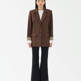 BLZR.ID X PEANUTS ANXIETIES BROWN BLAZER