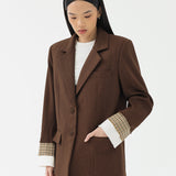 BLZR.ID X PEANUTS ANXIETIES BROWN BLAZER