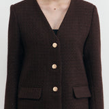 PENNY BROWN TWEED BLAZER