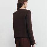 PENNY BROWN TWEED BLAZER