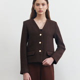 PENNY BROWN TWEED BLAZER