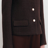 PENNY BROWN TWEED BLAZER