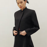MANDARIN CROP BLAZER IN BLACK