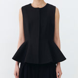 PEPLUM TOP IN BLACK
