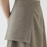 SIDIK JARI – ADD ON POCKET FLARE SKIRT IN KHAKI