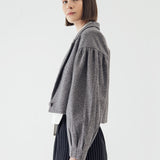 SIDIK JARI – BISHOP SLEEVE BLAZER IN GREY