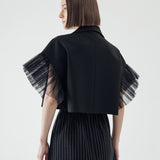 SIDIK JARI – FLARED SLEEVE BLAZER IN BLACK