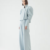 SIDIK JARI – PUFF STRUCTURED BLAZER IN SOFT BLUE