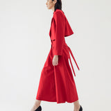 SIDIK JARI – TIED CROP BLAZER IN RED