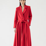 SIDIK JARI – TIED CROP BLAZER IN RED