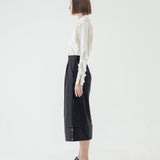SIDIK JARI – TWO STREAM SKIRT IN BLACK STRIPE