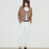 BELA BROWN CROP BLAZER
