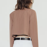 BELA BROWN CROP BLAZER