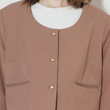 BELA BROWN CROP BLAZER