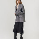 BIEL GREY OVERSIZED BLAZER