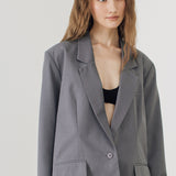 BIEL GREY OVERSIZED BLAZER