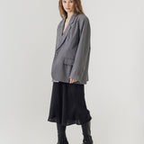 BIEL GREY OVERSIZED BLAZER