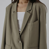 HUM OLIVEGREY OVERSIZED BLAZER