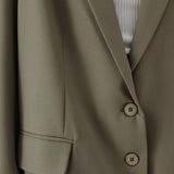 HUM OLIVEGREY OVERSIZED BLAZER