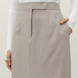 JI LONG SKIRT IN LIGHT BEIGE