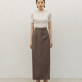 JI LONG SKIRT IN BROWN