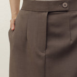 JI LONG SKIRT IN BROWN