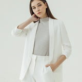 KIEV CREASED WHITE BLAZER