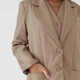 OLSON NUTMEG OVERSIZED BLAZER