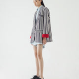 SIDIK JARI – STRIPE OVERSIZED BLAZER