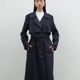 HOLMES LONG COAT IN SOFT DENIM