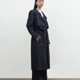 HOLMES LONG COAT IN SOFT DENIM