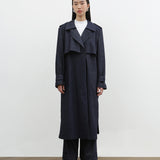 HOLMES LONG COAT IN SOFT DENIM
