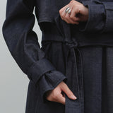 HOLMES LONG COAT IN SOFT DENIM