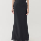 🌳 LINEN MERMAID SKIRT IN BLACK
