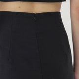 🌳 LINEN MERMAID SKIRT IN BLACK