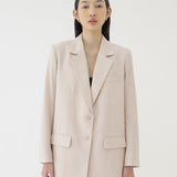 🌳 LINEN OVERSIZED BLAZER IN BEIGE