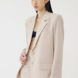 🌳 LINEN OVERSIZED BLAZER IN BEIGE