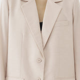 🌳 LINEN OVERSIZED BLAZER IN BEIGE