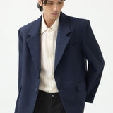 BASIC DENIM OVERSIZED BLAZER