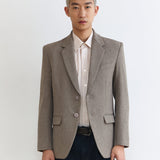 BASIC KHAKI GREY SLIM FIT BLAZER