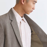 BASIC KHAKI GREY SLIM FIT BLAZER