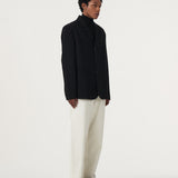 BUTTON BLACK OVERSIZED BLAZER