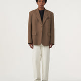 BASIC BROWN OVERSIZED BLAZER