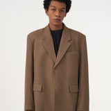 BASIC BROWN OVERSIZED BLAZER