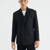 CLASSIC BLACK DOUBLE BREASTED BLAZER