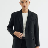 CLASSIC BLACK DOUBLE BREASTED BLAZER